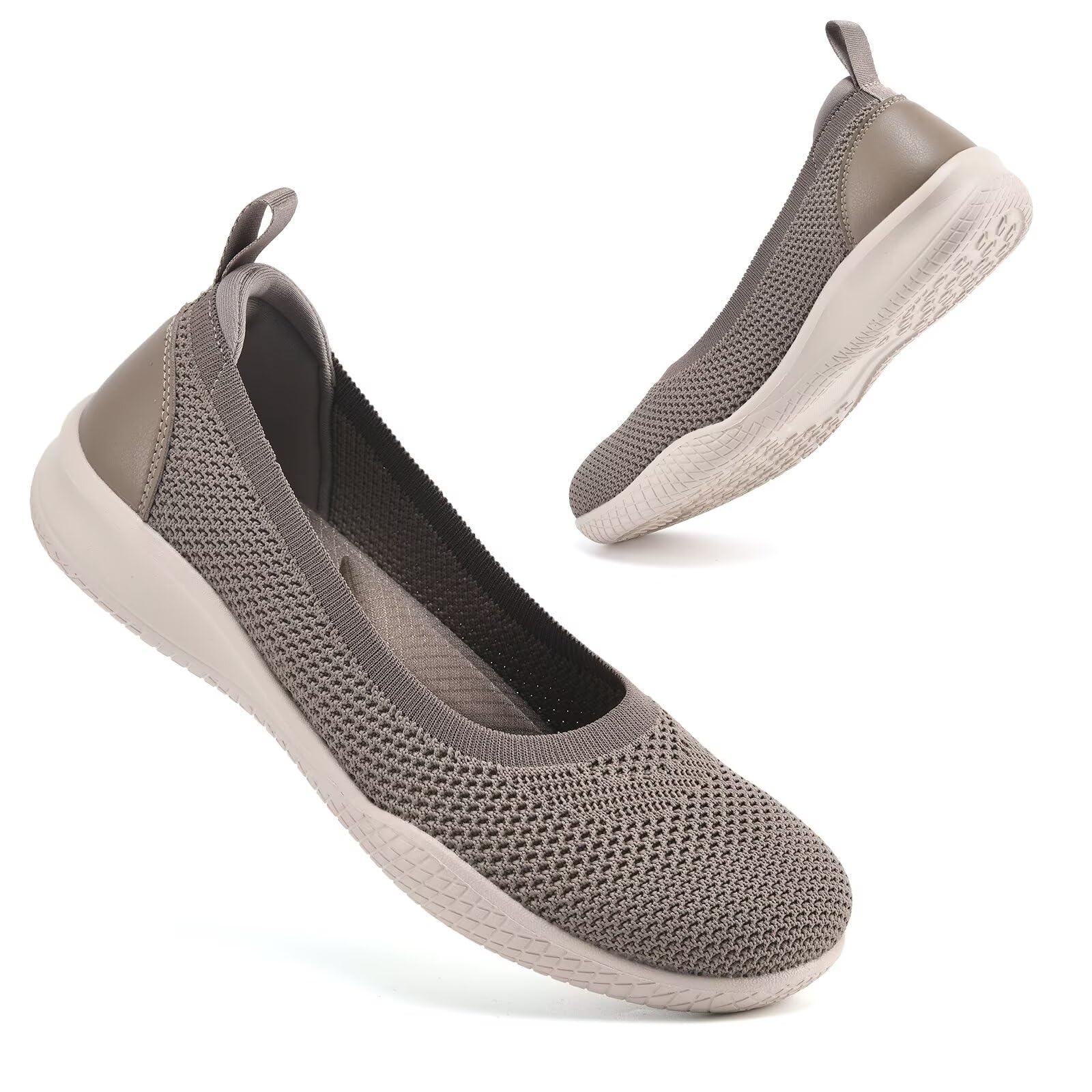 konhill Slipper & Mokassins für Damen, Sportschuhe, Leichte Slip On Sneakers Mesh Flache Schuhe Trainers