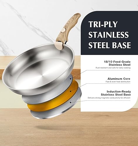 Miniatura 2 de KOCH SYSTEME CS Juego de utensilios de cocina de acero inoxidable, juego de ollas y sartenes de acero inoxidable 1810, 11 piezas, ollas y sartenes