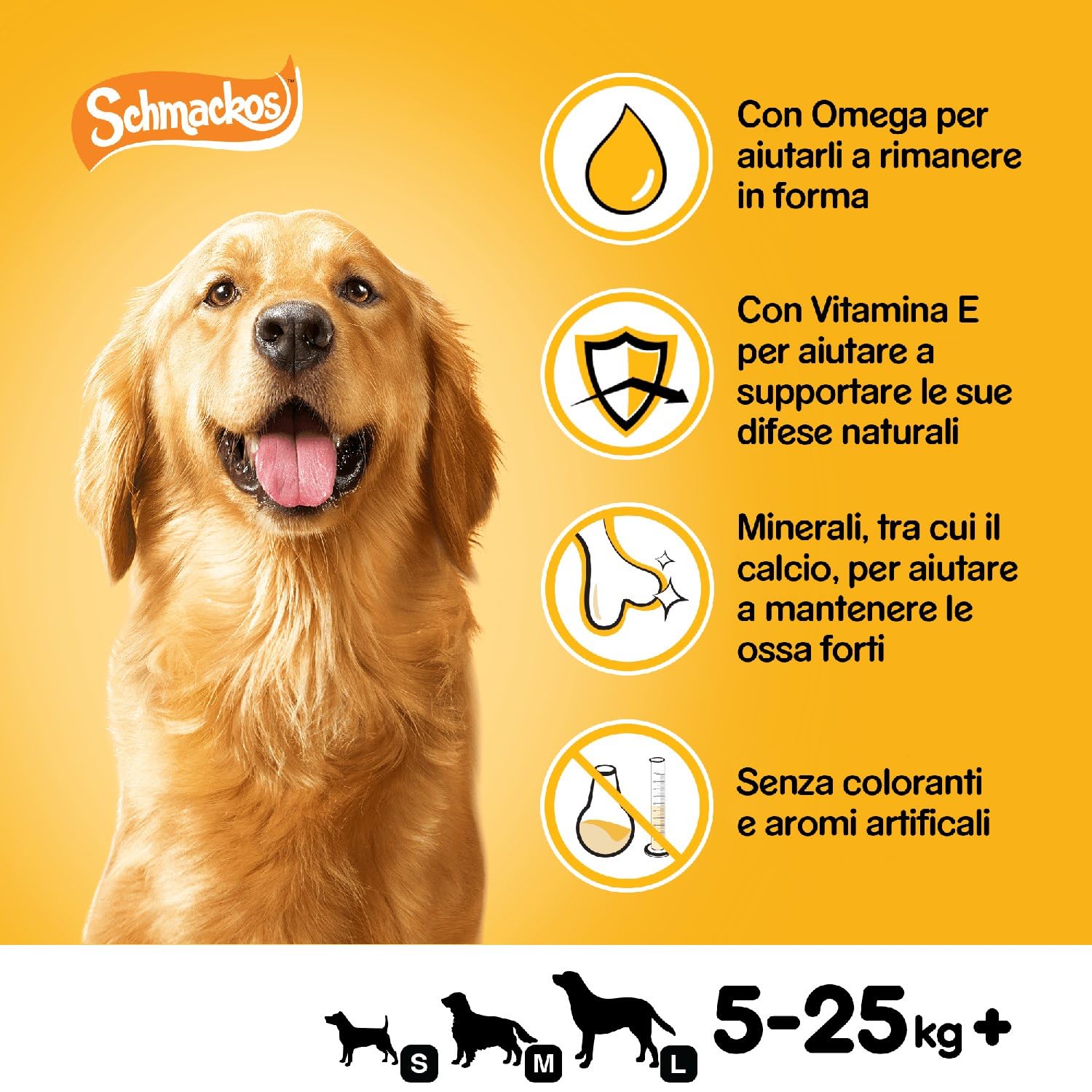 Pedigree Schmackos, Multipack snack per cani al gusto di manzo, agnello e pollame, 110 strisce, 790g in totale