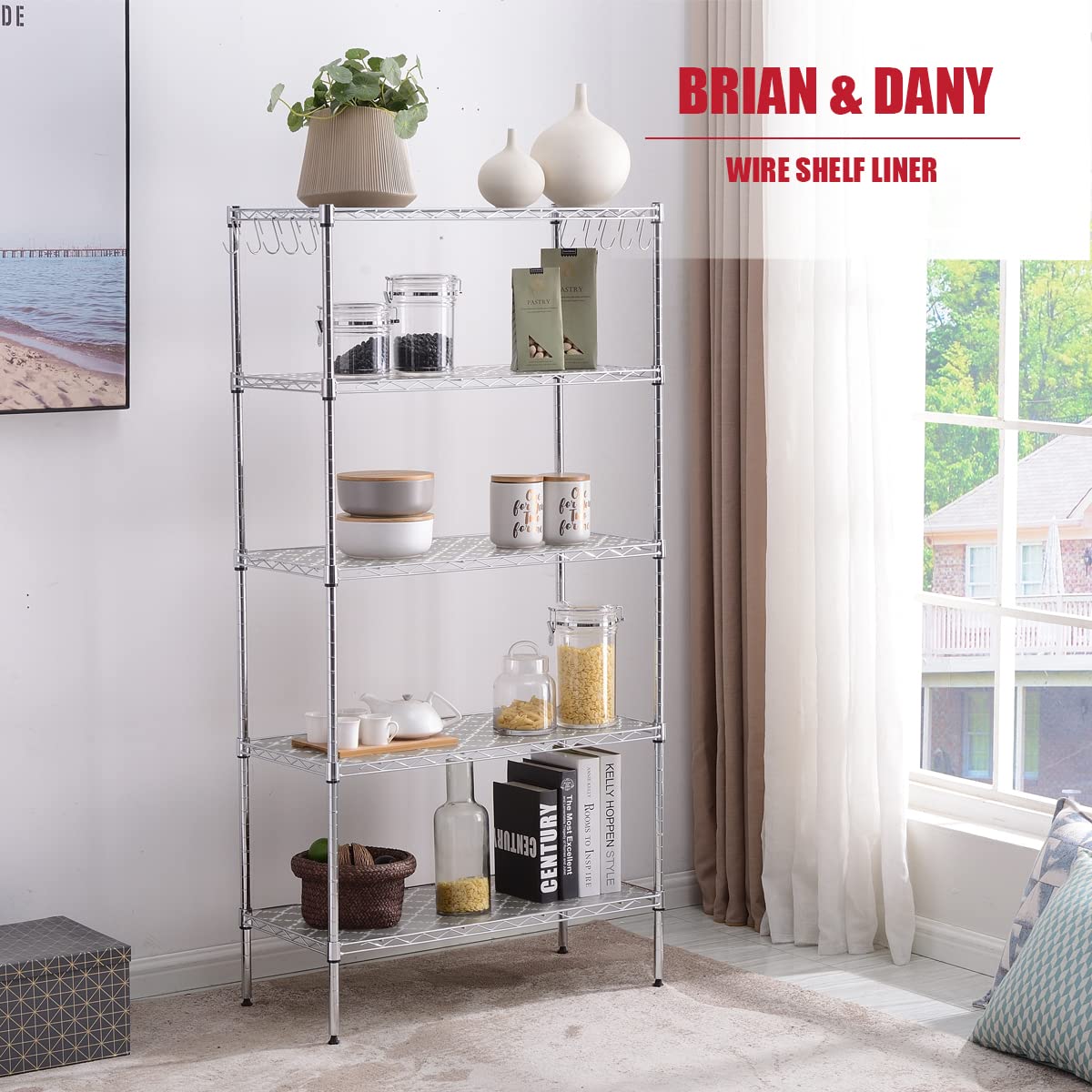 Brian & Dany Wire Shelf Liners - 5 Pack -6 Brian & Dany Wire Shelf Liners - 5 Pack -6