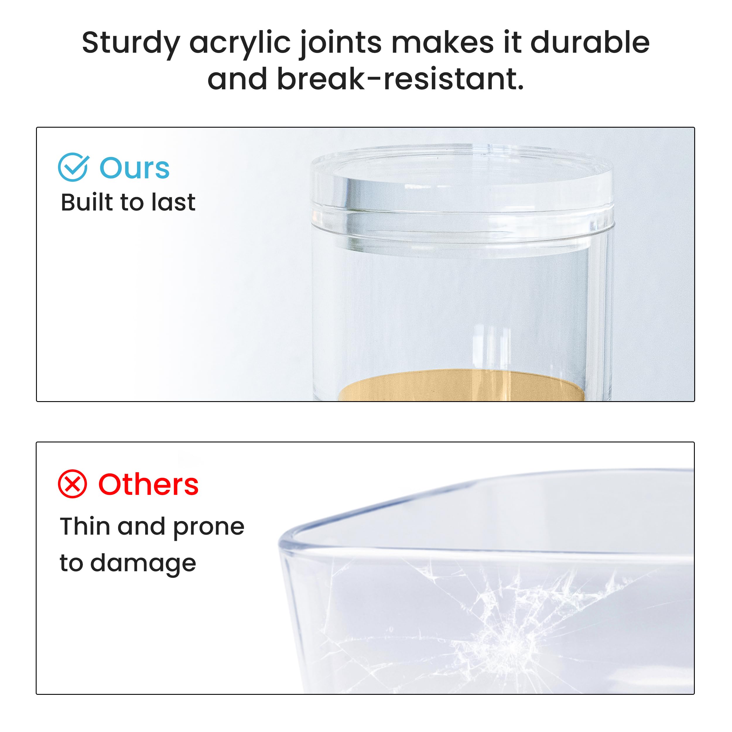 Acrylic Desk Organizer - Stackable & Clear -5