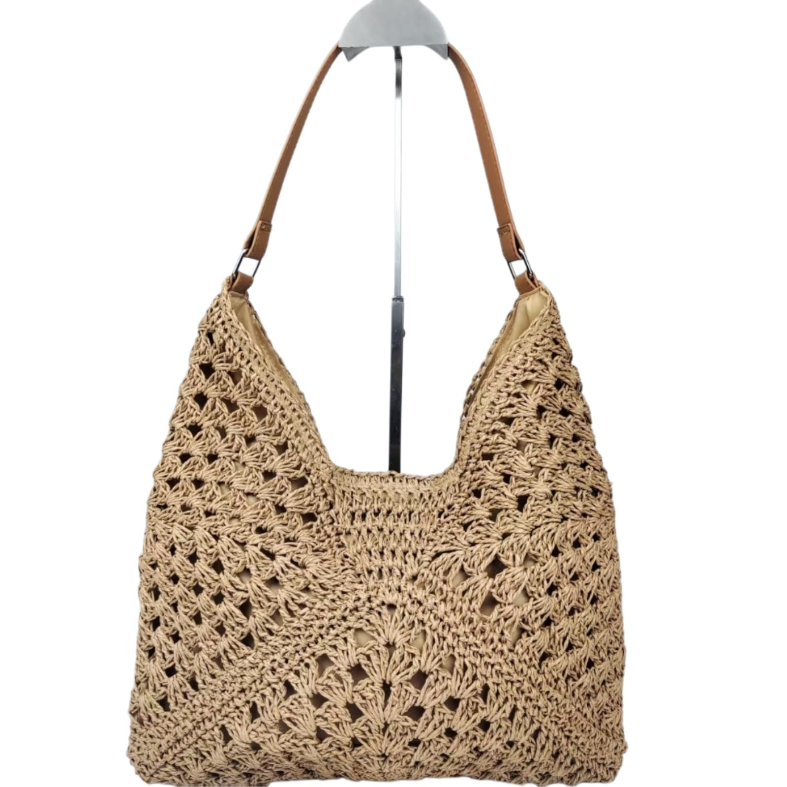 EBZFASO Straw Crochet Shoulder Bag