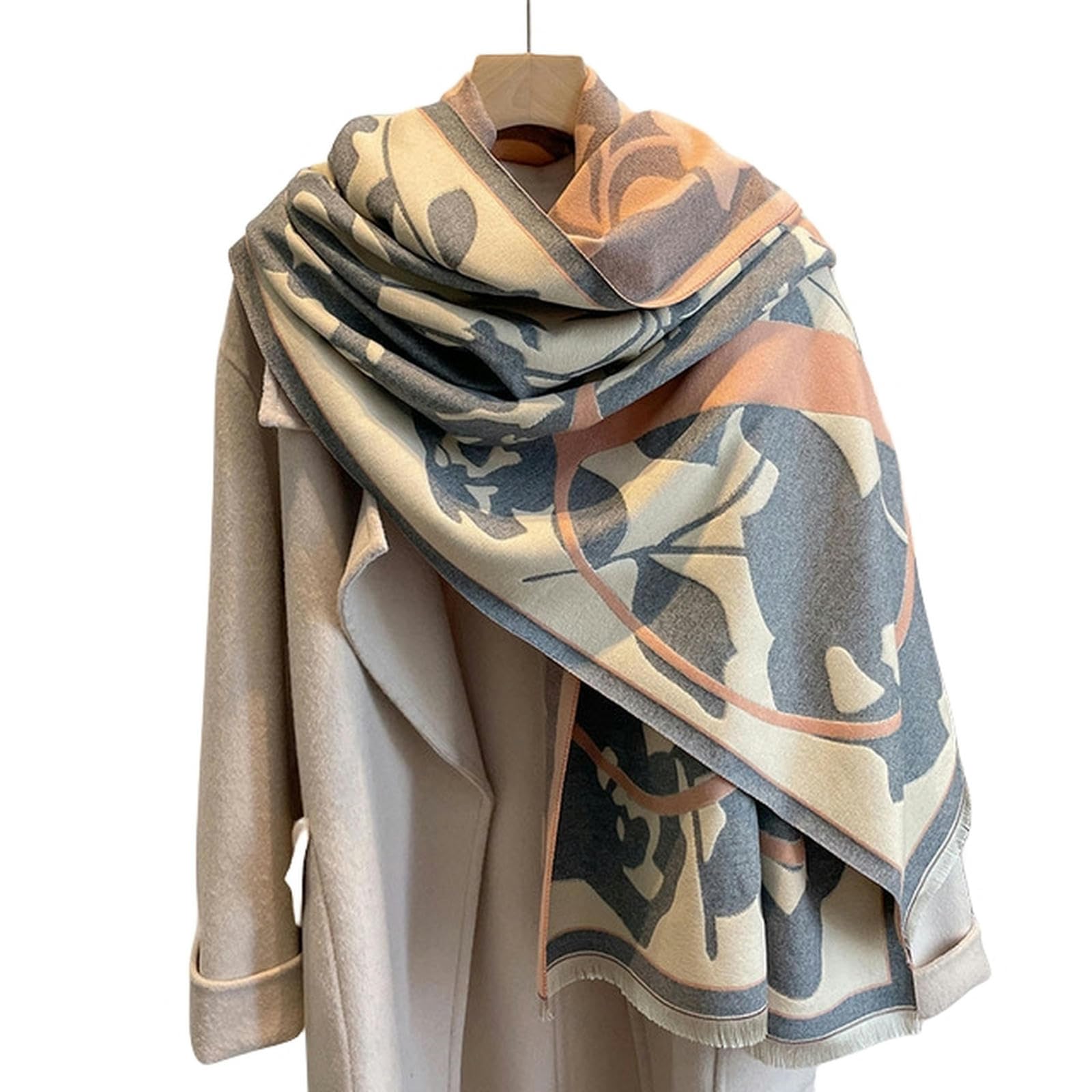 Zonto Châle Mesdames Winter Scarf Imitation Cachemire Écharpe Thermique Femmes Gift De Châle Doux Épaissis-AZ