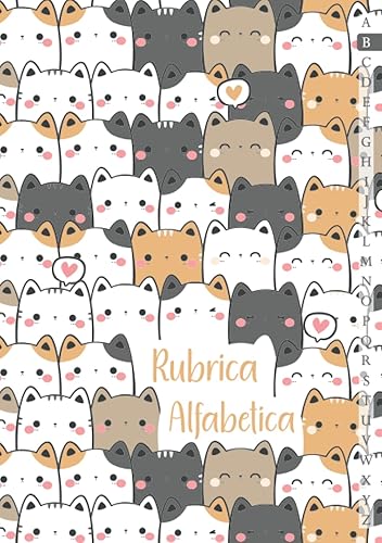Rubrica Alfabetica: Organizzatore Alfabetico dalla A alla Z | 4 pagine per ogni lettera | Formato A5 (14,8 x 21 cm) - 107 Pagine