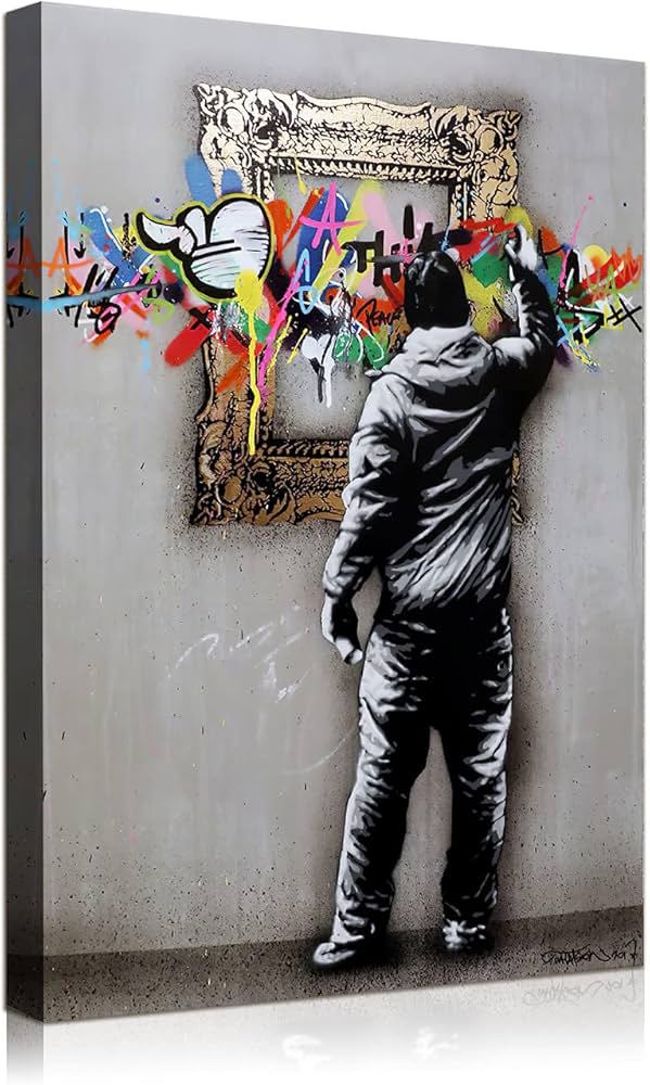 Amazon.co.jp: バンクシー アートパネル Banksy ストリート ディズニー