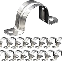 30 Pack M40 1-1/2" Stainless Steel Pipe Straps - Heavy Duty U-Bracket Clamps for Rigid Pipes, Conduits & Hoses (1.57" OD)