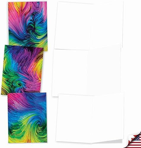 Miniatura 10 de The Best Card Company 20 Assorted Blank Notes Bulk Box Set 4 x 5.12 Inch with Envelopes (10 Designs, 2 Each) Bold Bouquets AM10345OCB-B2x10