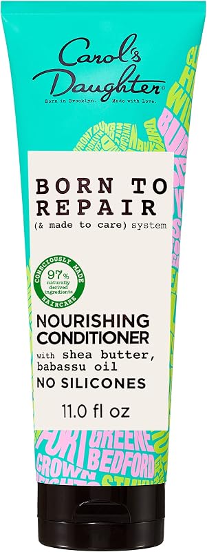 Carol's Daughter Born To Repair Nourishing Conditioner, Sulfate-Free Hair Care for Curly Hair with Shea Butter, 11 Fl Oz
