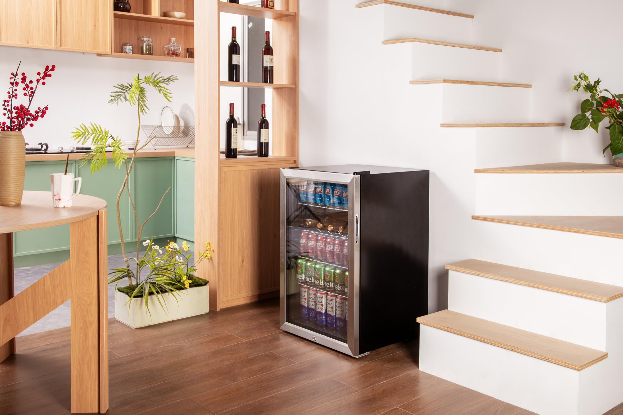 Subcold Super115 LED - Under-Counter Fridge | 115L Beer, Wine & Drinks Fridge | LED Light + Lock and Key | Energy Efficient (Stainless Steel, 115L) — view 8