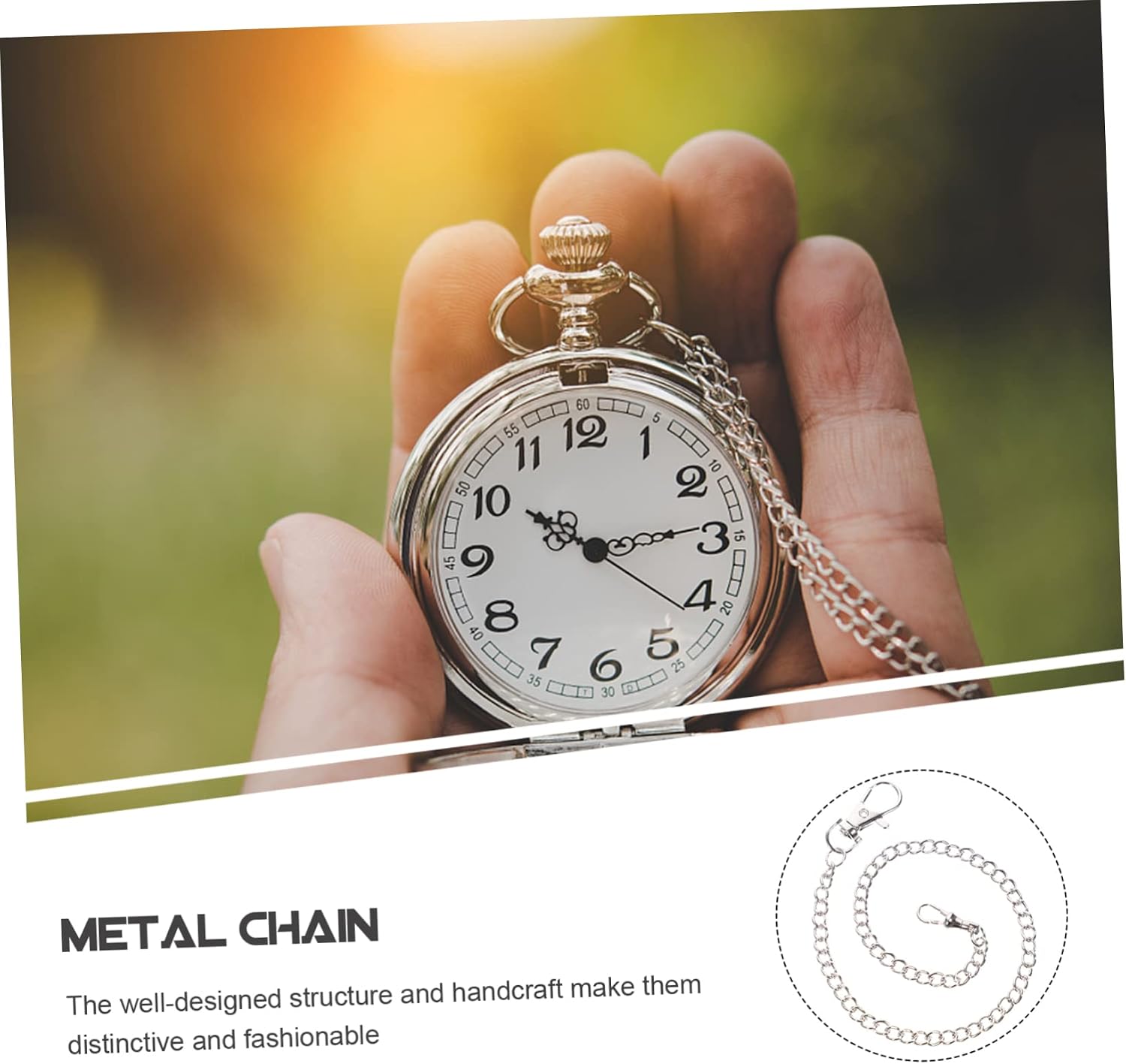 NOLITOY Metal Chain Decor for Pocket Watch Pocket Watch Chain Lobster Clasp Vintage Style