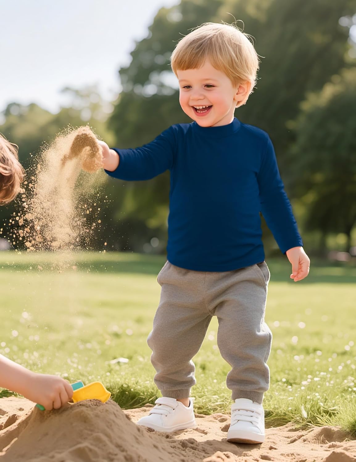 Toddler Boy Turtleneck T-Shirt Baby Boys Thermal Long Sleeve Shirt Cotton Tee Tops Size 18M-5T - Image 7