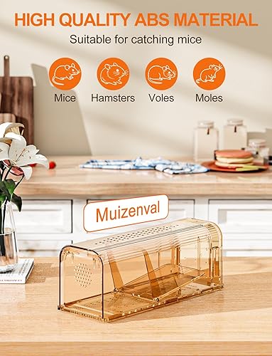 Miniatura 2 de Trampa para ratones Hmane No Kill - Trampa para ratones para interiores para el hogar, captura y liberación, trampas reutilizables para ratones