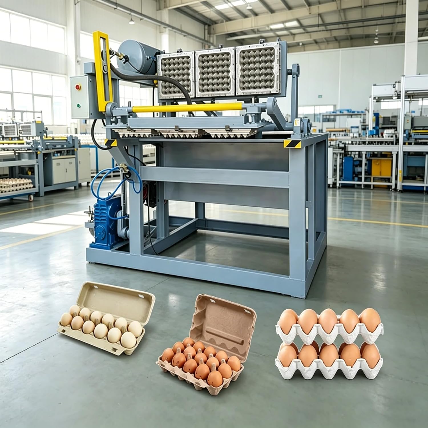 High-Speed Automatic Egg Tray Machine Precision Pulp Molding Equipment with PLC Intelligent Control Stable Forming Mechanism for High Efficiency in Poultry Farming Operations