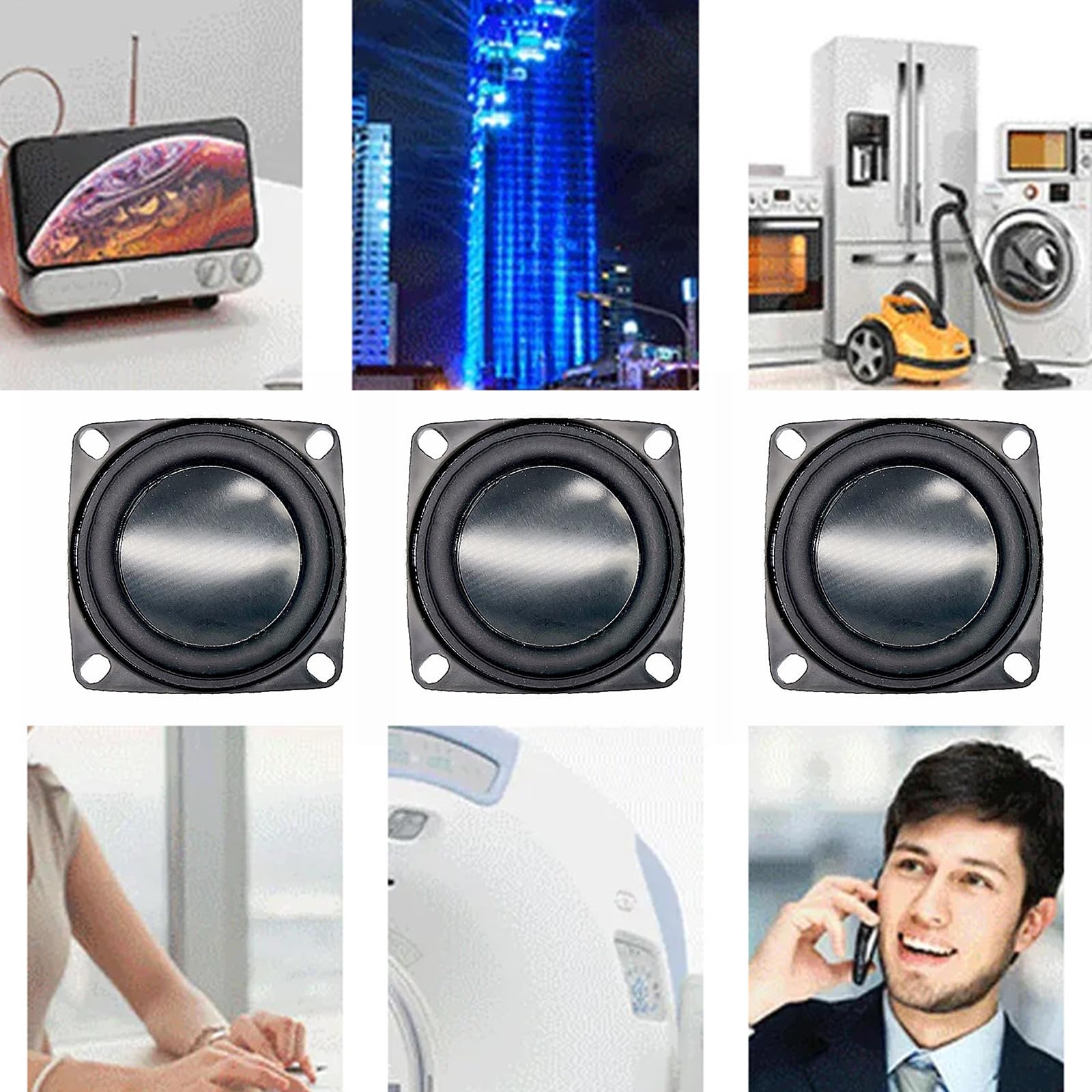 Aluminum Film Speaker 4? 15W Power Output Exteriors Hat Suitable for DIY Speaker/Sound System Woofer Speaker