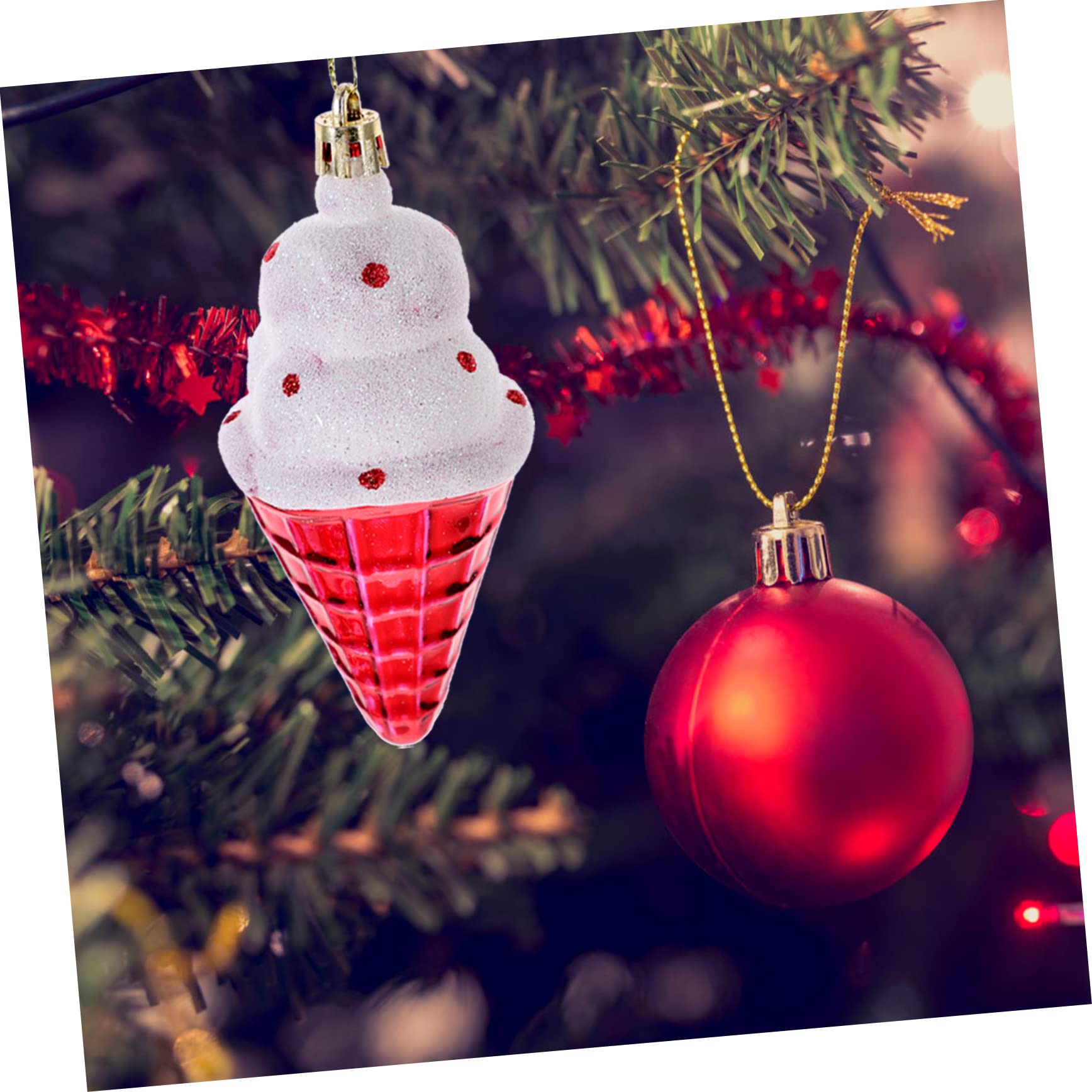 Cabilock 4 Set Di Decorazioni Per Lalbero Di Natale Palline Di Natale in Feltro Ornamenti Girevoli Decorazioni Per Feste Pendenti Di Natale Unici 6 Pezzi * 4
