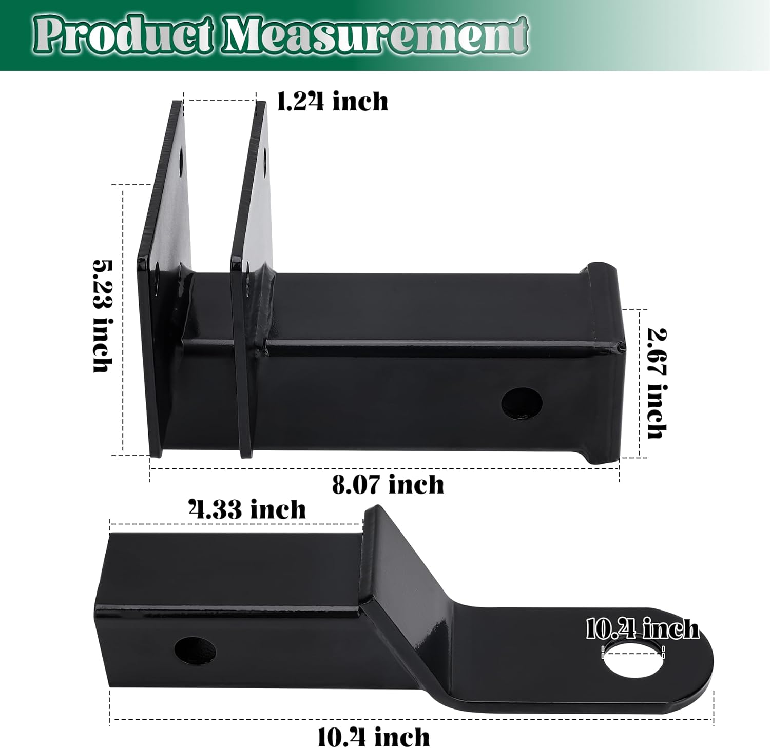 10L0L Golf Cart Rear Chassis Trailer Hitch and Receiver for Yamaha G29 Drive (2007-2016) G&E Golf Cart Model
