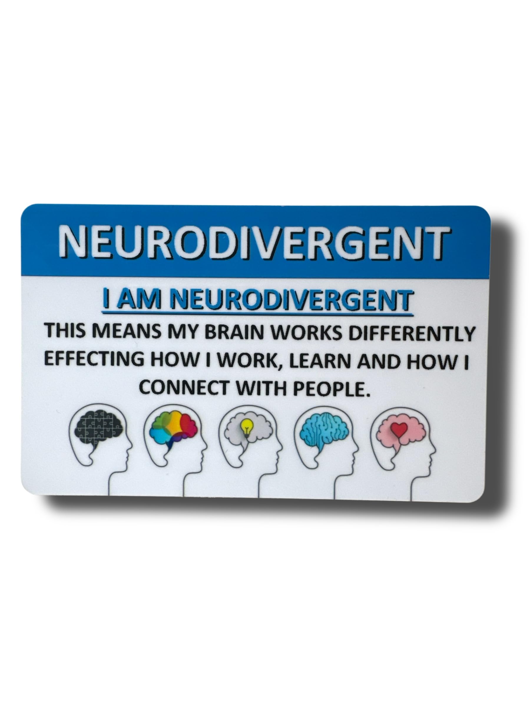 Medical Awareness Information Card (Neurodivergent, Blue) — image 1