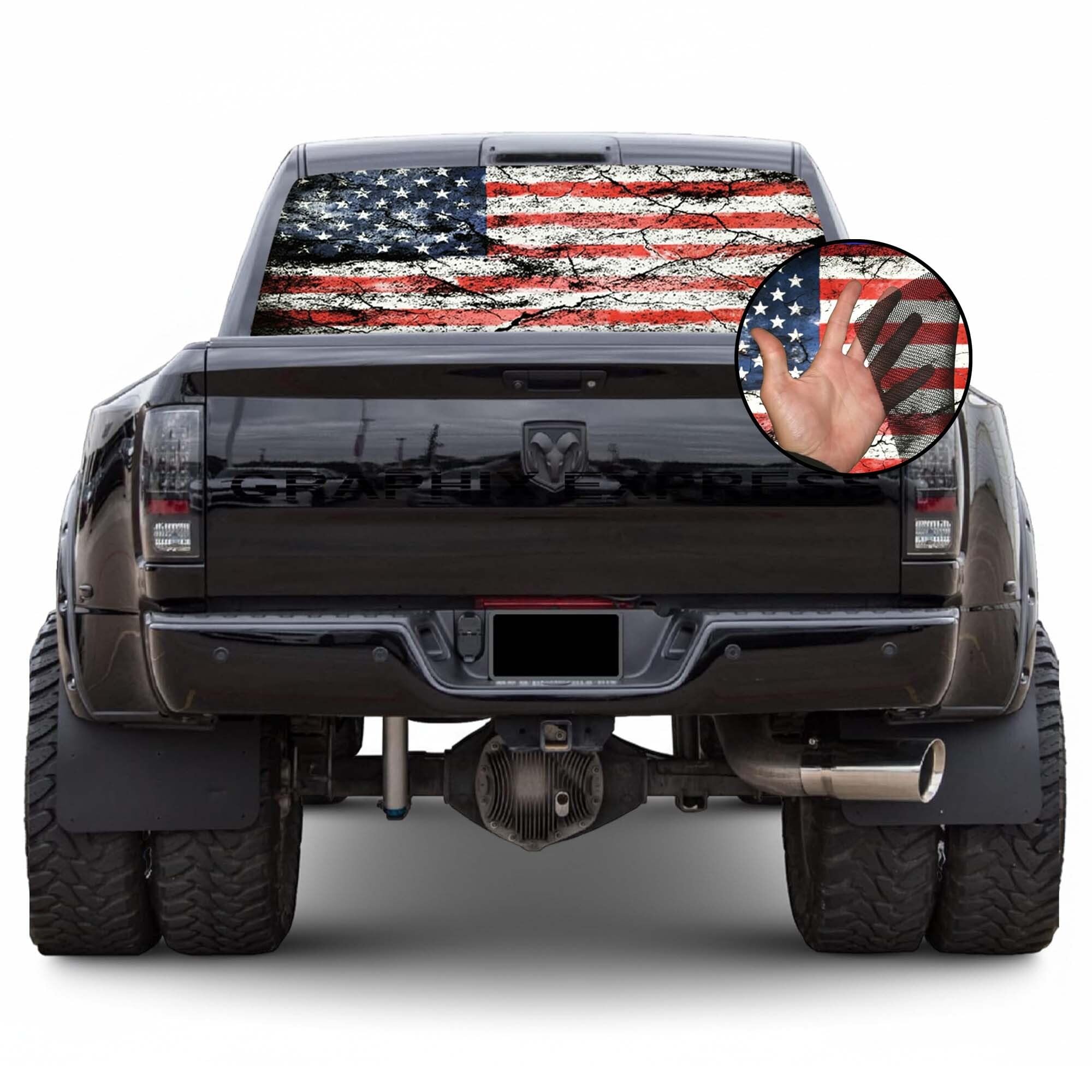 GRAPHIX EXPRESS American Flag Decal