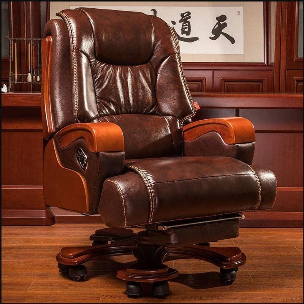 WYKDL HighBack Leather Executive Swivel Adjustable Swivel Office Desk