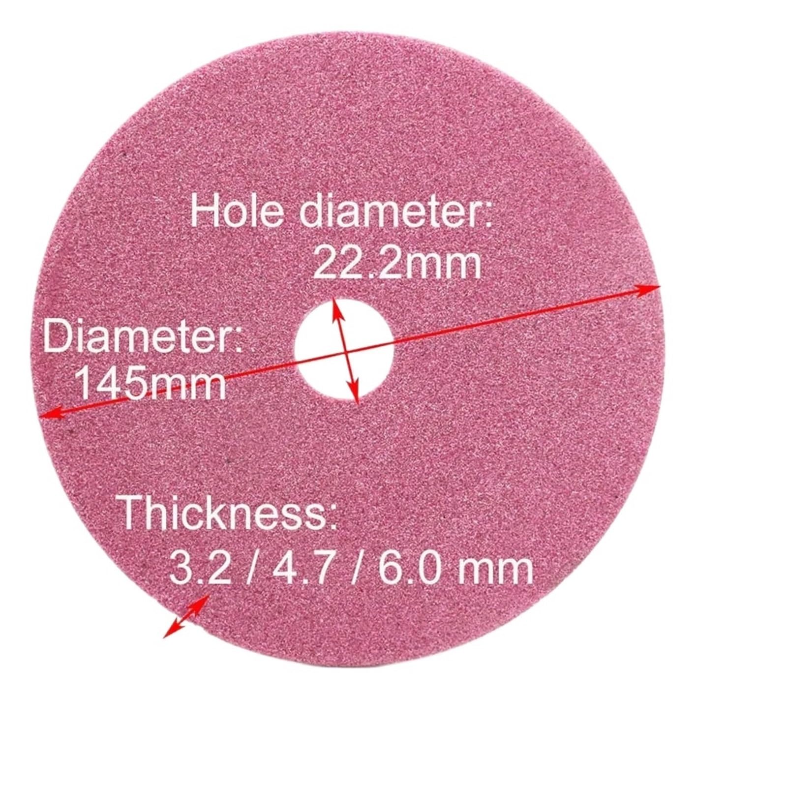 105/145 mm Schleifscheibe 3/8 LP 325, kompatibel mit Schneiden(105x22.2x3.2mm)