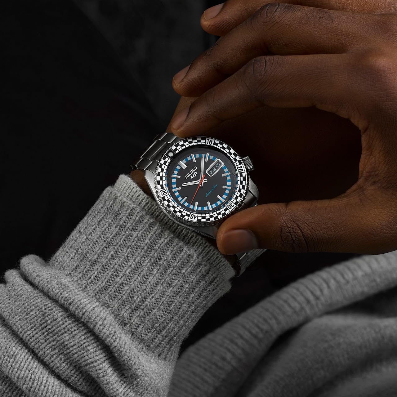 SEIKO Orologio sportivo da uomo SRPK67K1, argento, classico, Argento, Classico