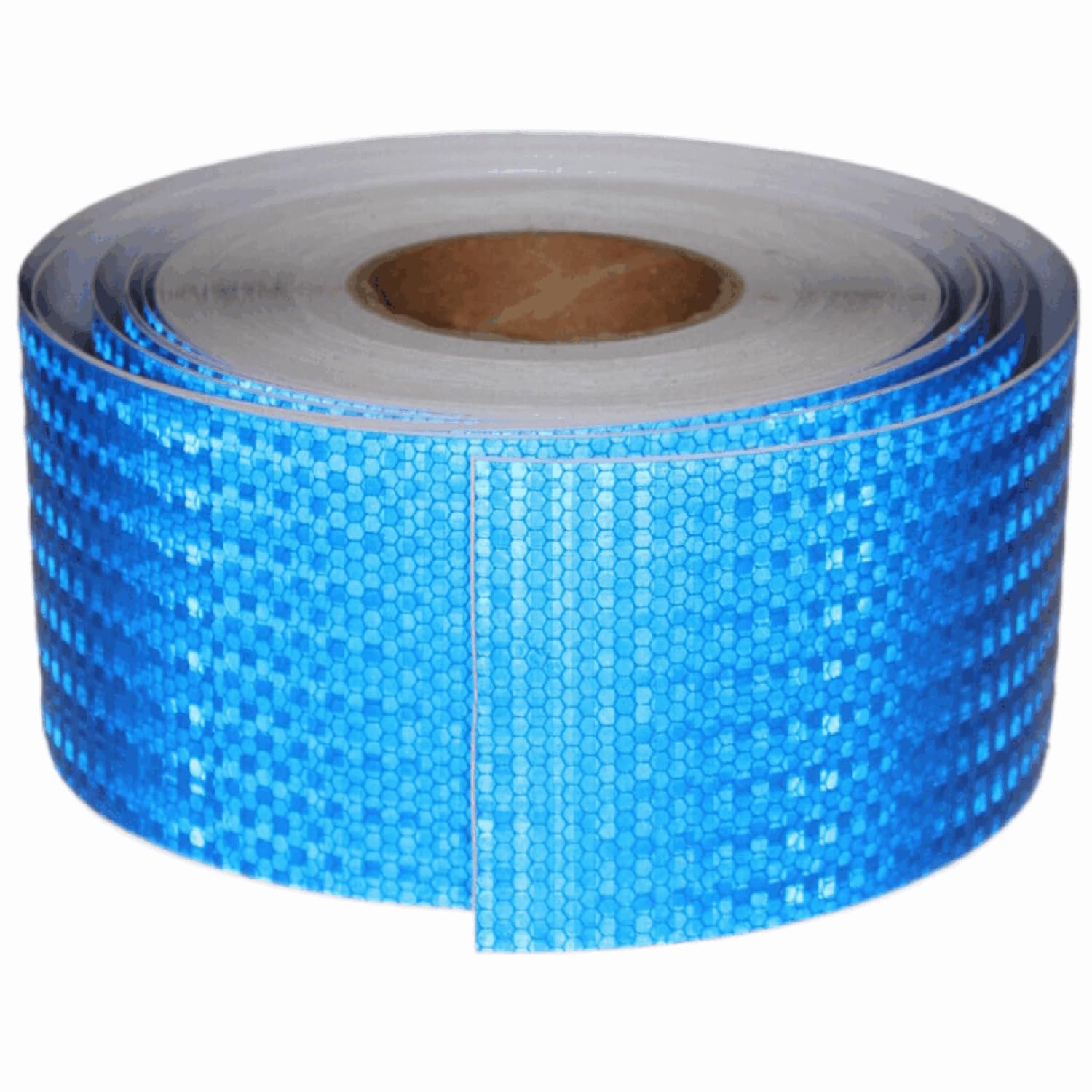 tuyrchu Blue Reflective Tape 4 inch X 100 feet for Cars, Outdoor Waterproof High Visibility Warning Safety Adhesive Tape.