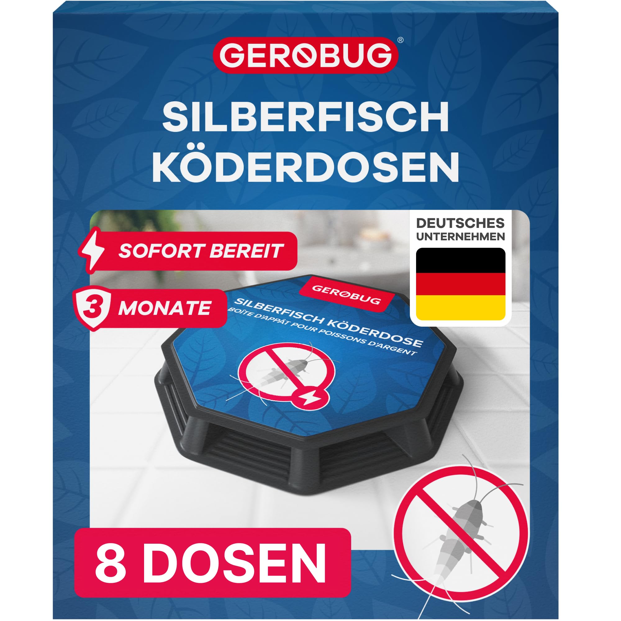 GEROBUG Silberfisch-Kderdose mit Langzeitwirkung, 8 Stck