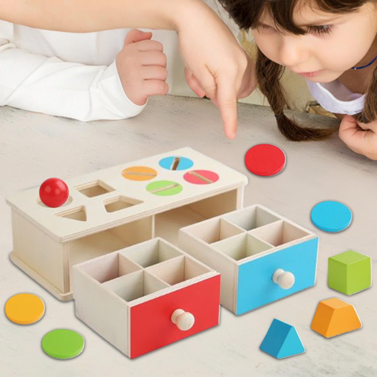 Giocattolo di forme da incastrare Giocattolo Interattivo in Legno per | Giocattoli educativi di smistamento per bambini per Bambini, Ragazzi e Famiglia, Viaggi, Campeggio, Feste