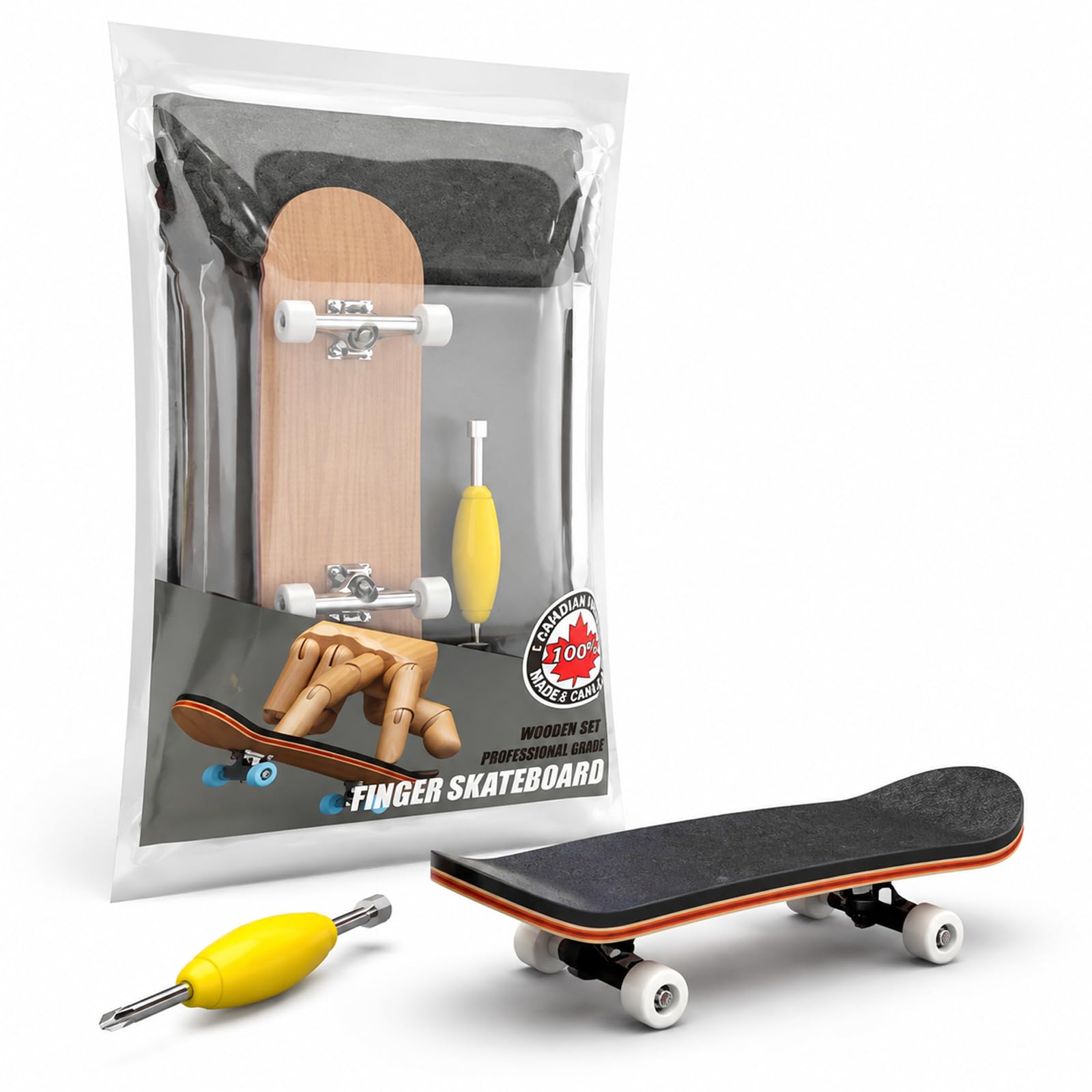 Maccyi Professional Fingerboard with Maple Deck & Tools – DIY Skate Games