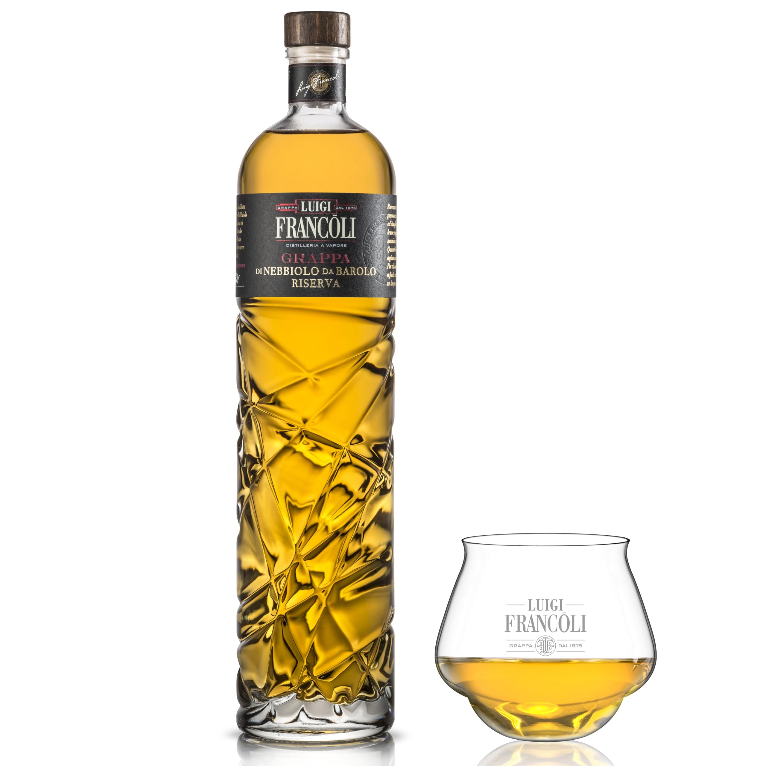 Luigi Francoli Grappa Riserva del Piemonte Sorsi di Luce Nebbiolo da Barolo Barrique 41,5% Vol. (1 x 0.7l)