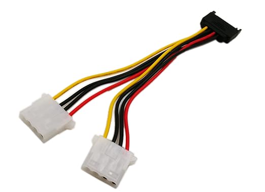 Cable adaptador de energía SATA a Molex 15 a 4 pines 6 pulgadas nuevo miniatura 3