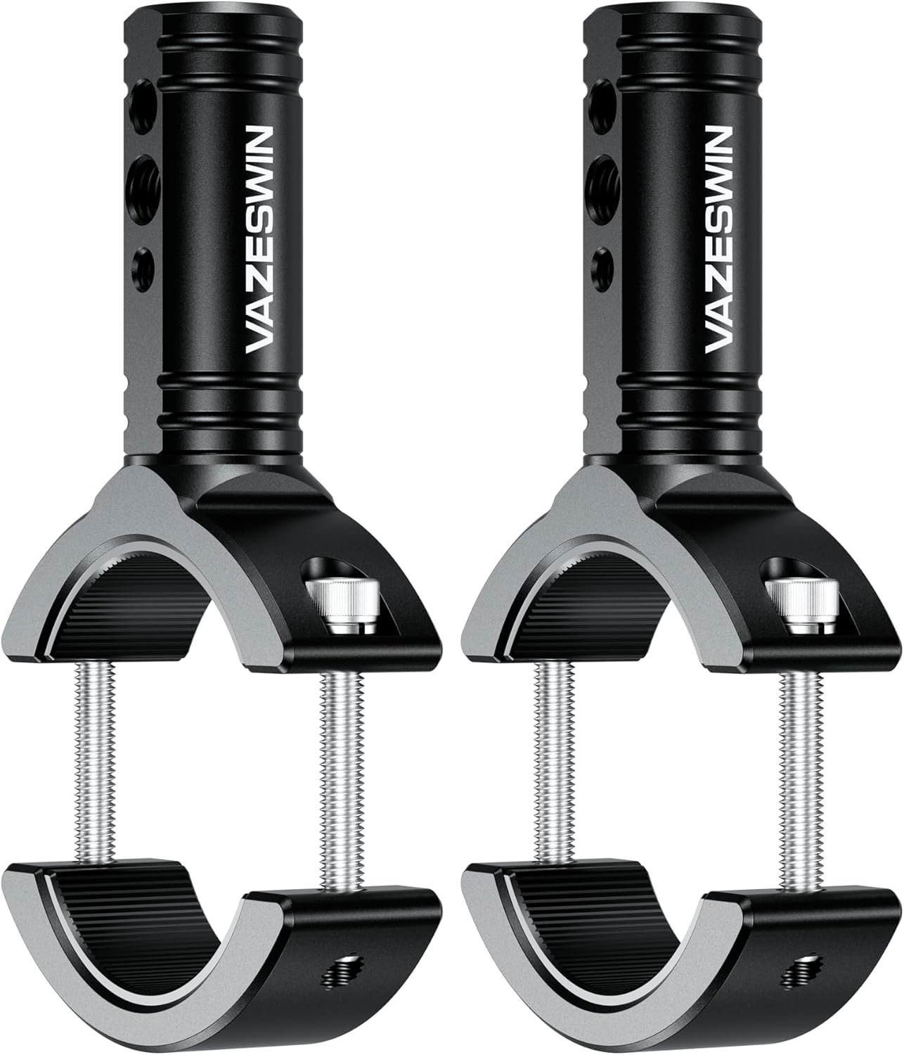 2PCS Aluminium Alloy Light Bar Mounts, Sturdy CNC Machined Fog Light Mounts for Motorcycle ATV UTV, Horizontal & Vertical Adjustable Tube Clamp Mounting Brackets for 1.38"-2.44" Roll Cage