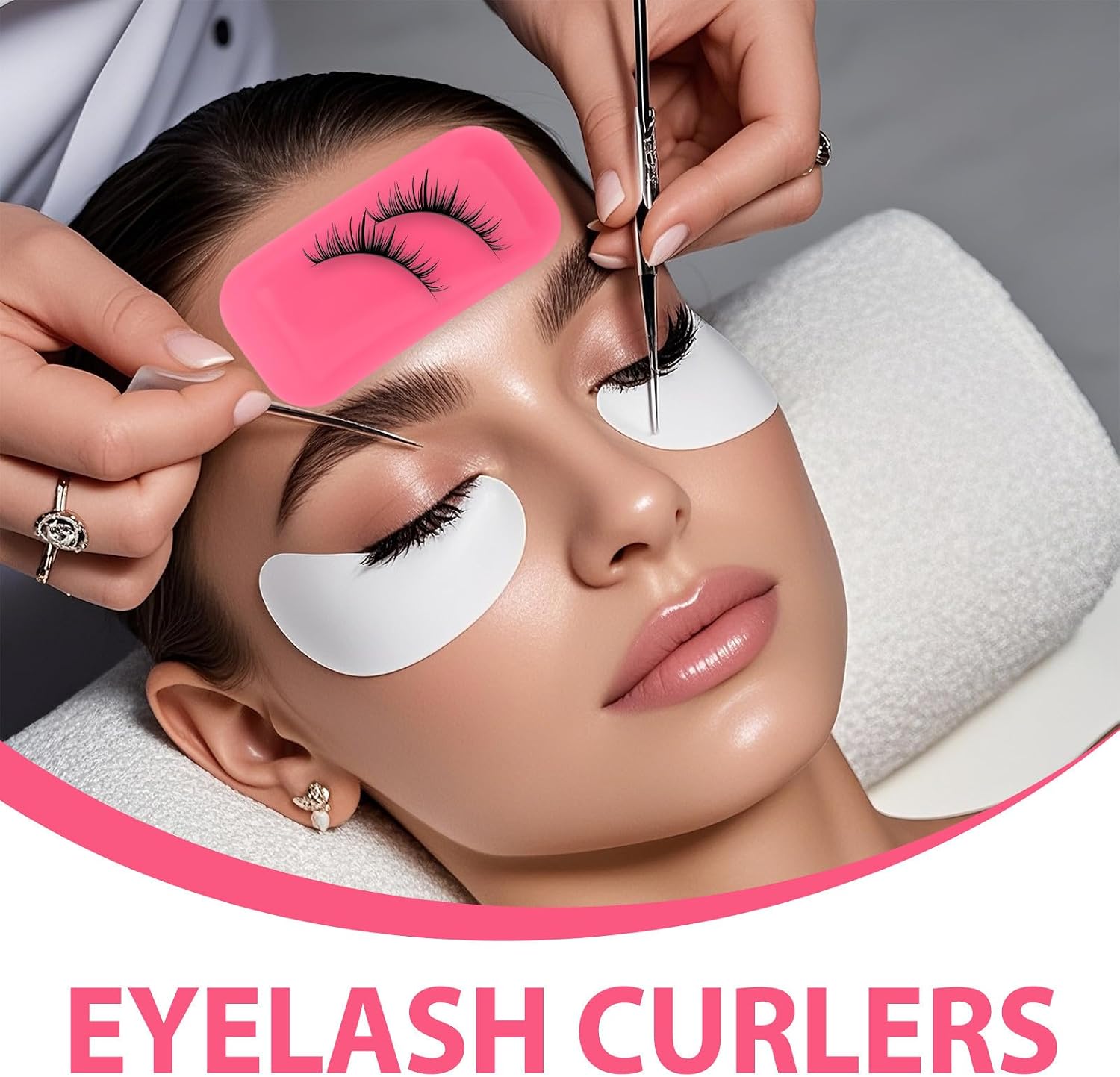 10pcs Silicone Eyelash Pad for Salon Lash Extension Use