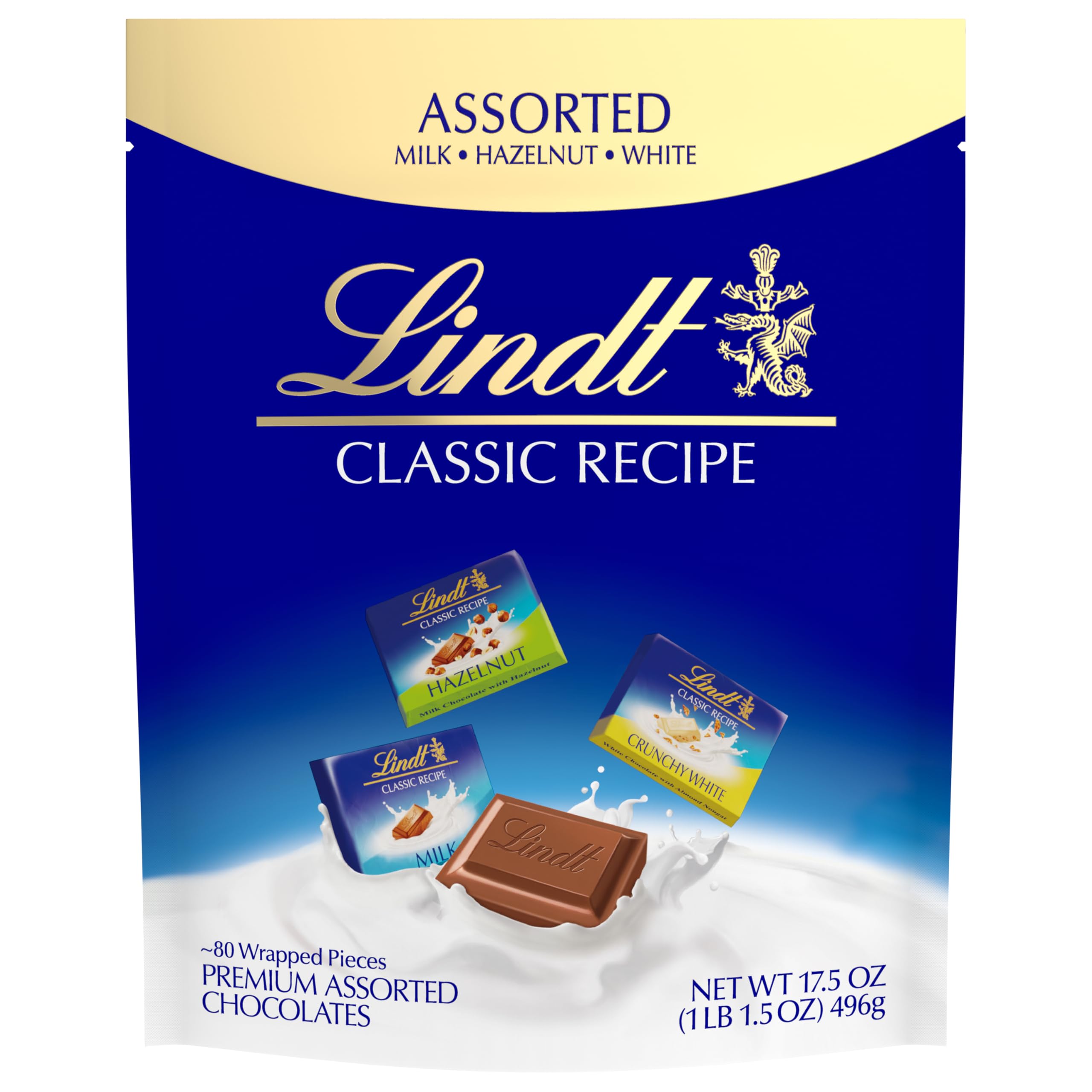 CLASSIC RECIPE Assorted Chocolate Individually Wrapped Pieces, Milk Chocolate Candy, 17.5 oz.