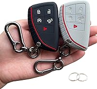 Vista 8 de TANDRIVE Funda para llavero de 2022-2025 2026 Chevy Silverado 1500 GMC Sierra 1500, 2024-2026 Silverado Sierra 2500HD 3500HD, silicona, paquete