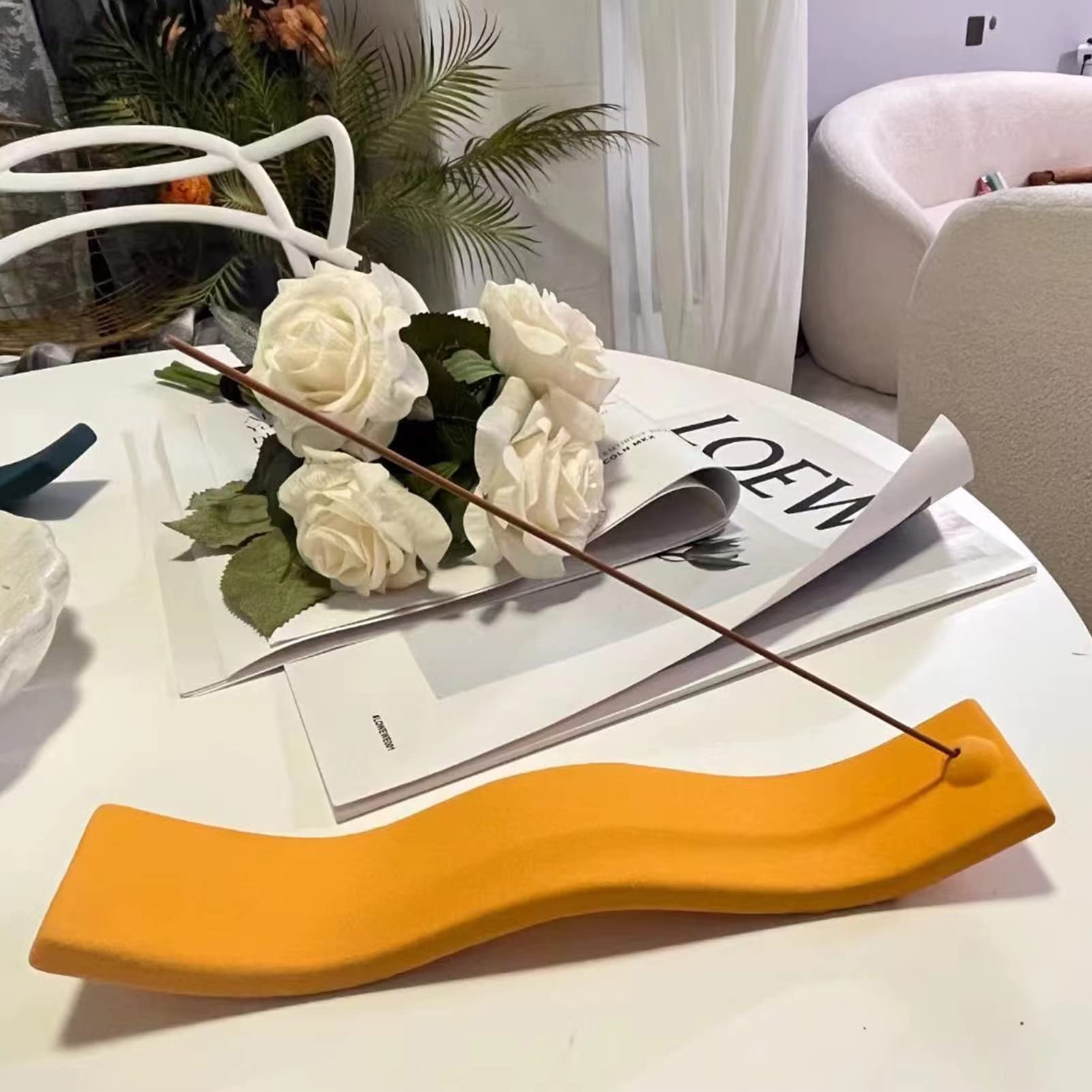 Amazon.com: ChorZhow Incense Holder for Sticks Ceramic Wave