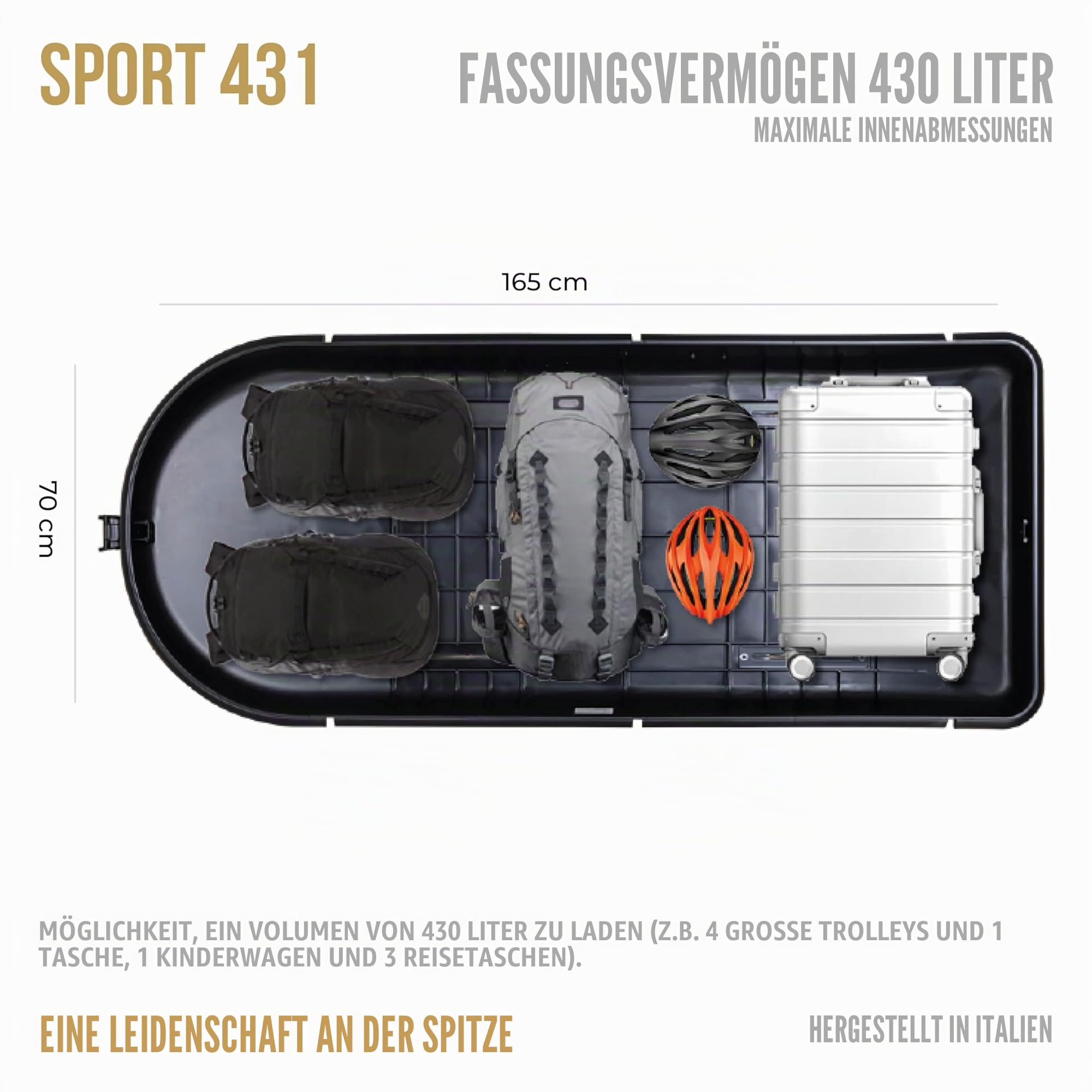 CAM Box Sport 430 Liter Schwarz