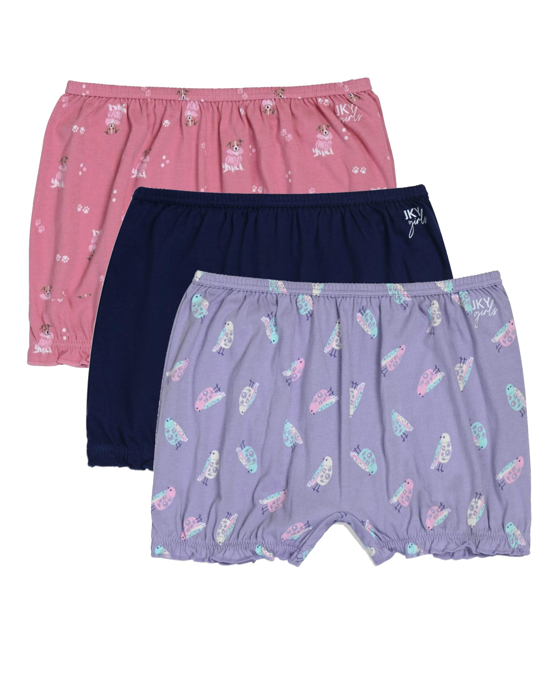jockey SG06 Girl's Super Combed Cotton Printed Bloomers with Ultrasoft Waistband (Pack of 3)-picture-24
