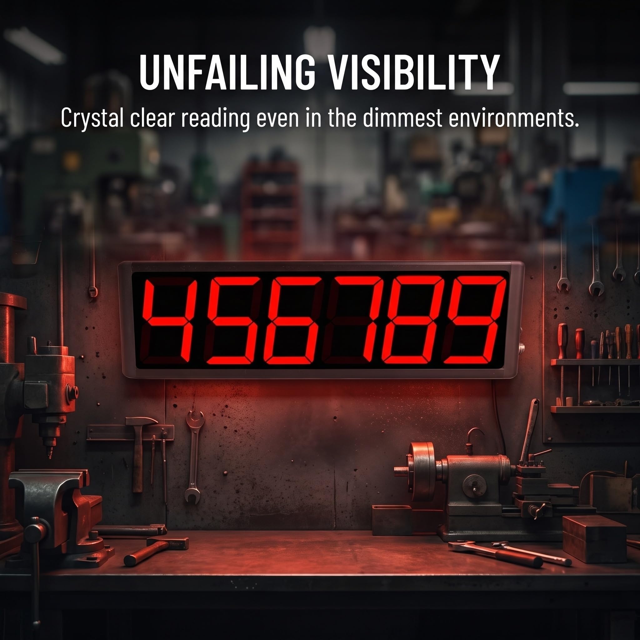 Contador Digital Led De 12", Pantalla Led De 6 Dígitos, Cuenta hasta 999999 con Sensor Infrarrojo, Rango De Sensor Ajustable De 30 A 70 Cm, para Líneas De Montaje, Talleres, Fábricas Y