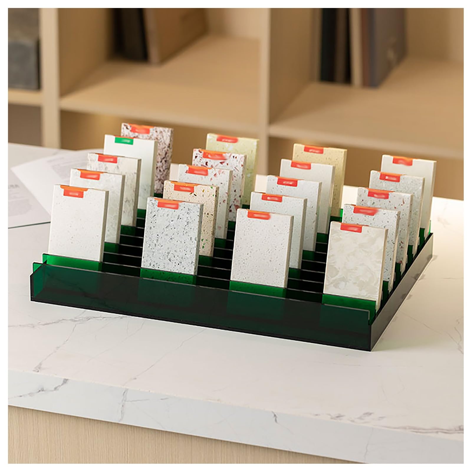 Présentoir pour échantillons de porcelaine et carrelage