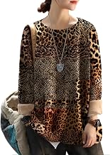 Janein JS01DE Women's Oversized, Long, Knitted Christmas Jumper, Autumn, Winter Crew Neck Sweater with Floral Pattern