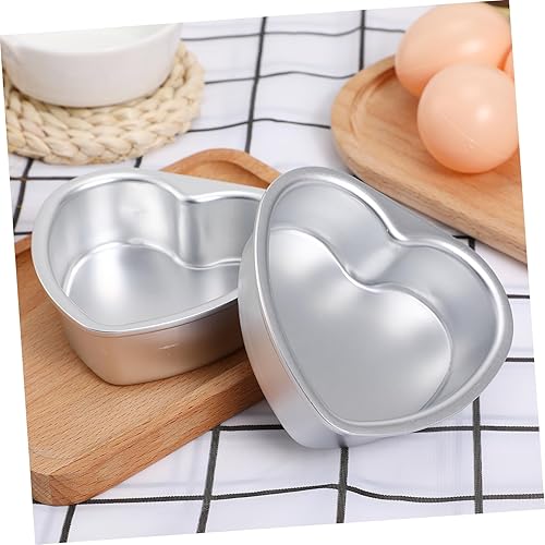 Miniatura 6 de Housoutil Mini moldes para tartas, 2 unidades, molde de corazón, mini plantillas para decoración de pasteles, molde para flan, mini moldes para