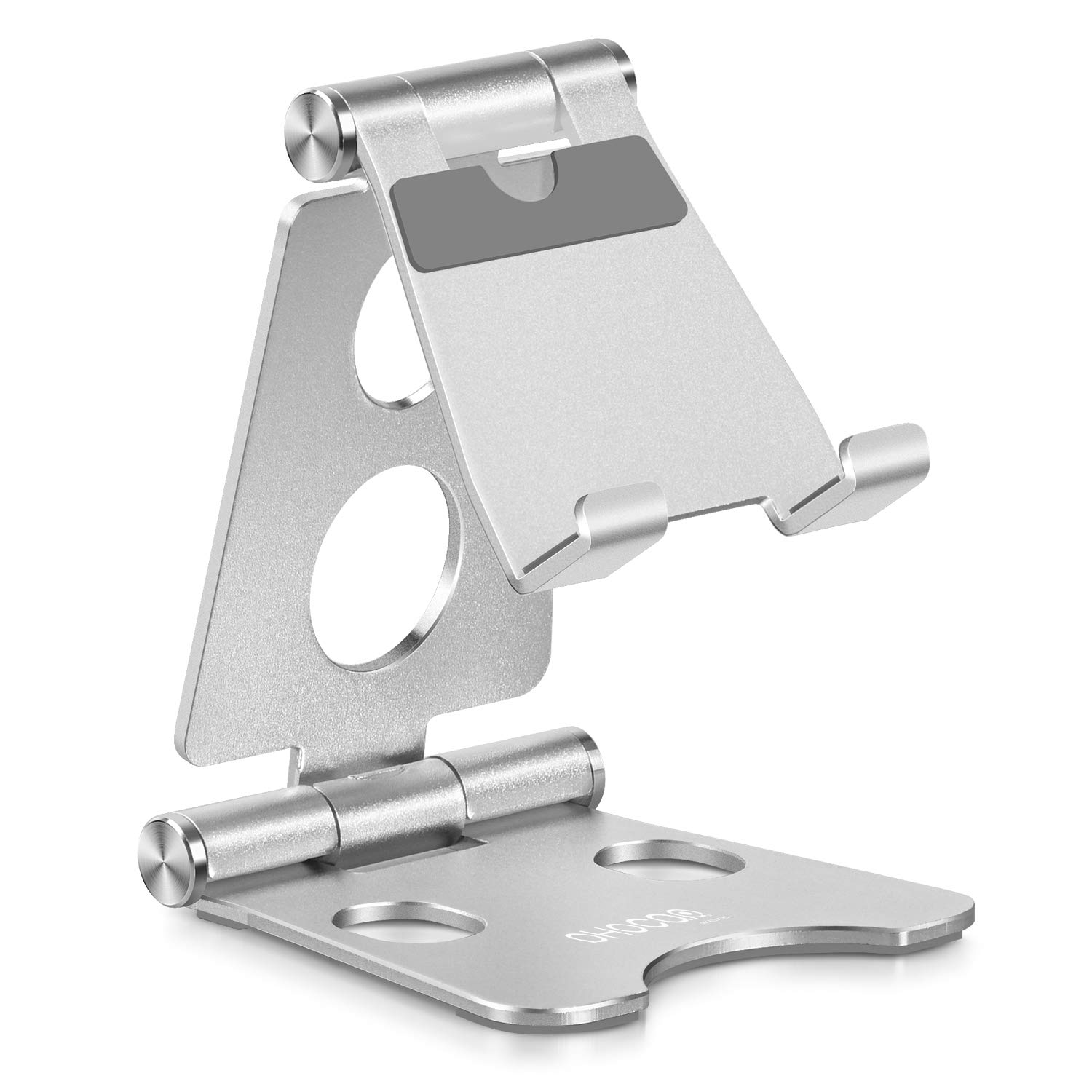 PHOCARAdjustable Mobile Phone Holder, Portable Phone Stand for Table, Travel Holder Office Desk Accessories, Compatible for Most Phones, iPhone 15 Pro/Pro Max, Samsung Galaxy, Tablet/iPad