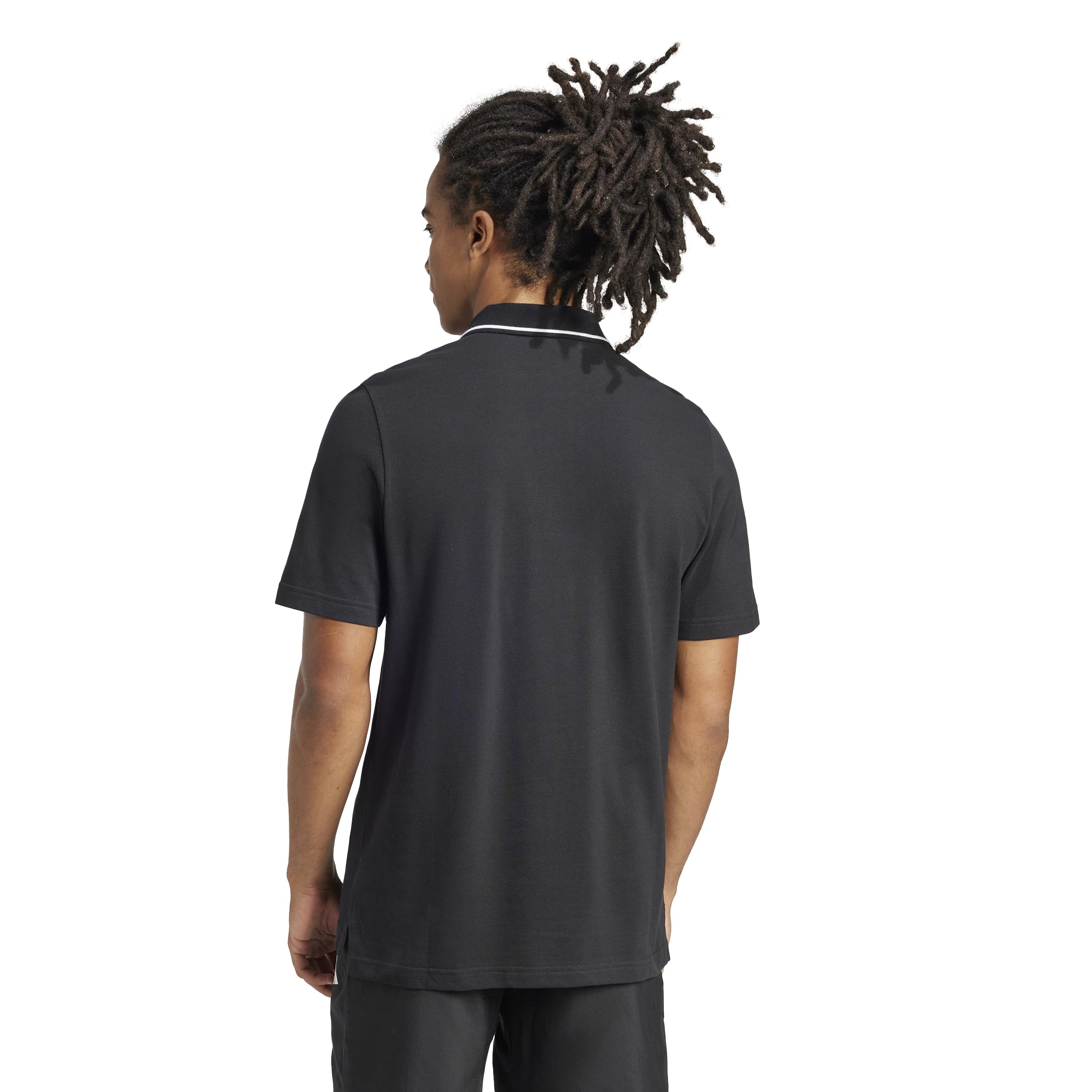 adidas Herren Essentials Small Logo Pique Poloshirt, Schwarz/Weiß, XX-Small – Ansicht 3