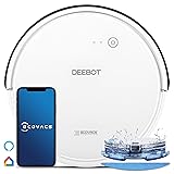 ECOVACS DEEBOT 605 – Aspirateur robot nettoyeur – Pour sols durs et tapis – Aspirateur sans fil programmable via smartphone et compatible avec Amazon Alexa