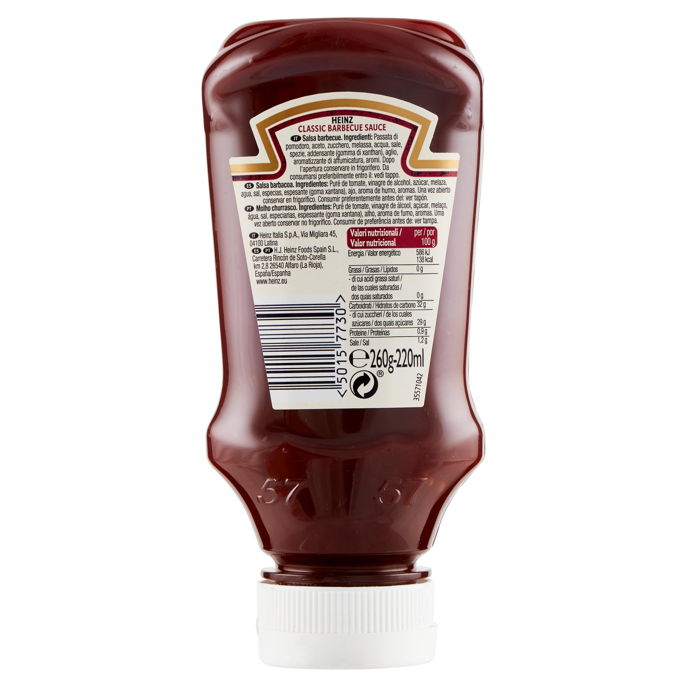 Heinz Salsa Barbacoa 220ml Vegetariana