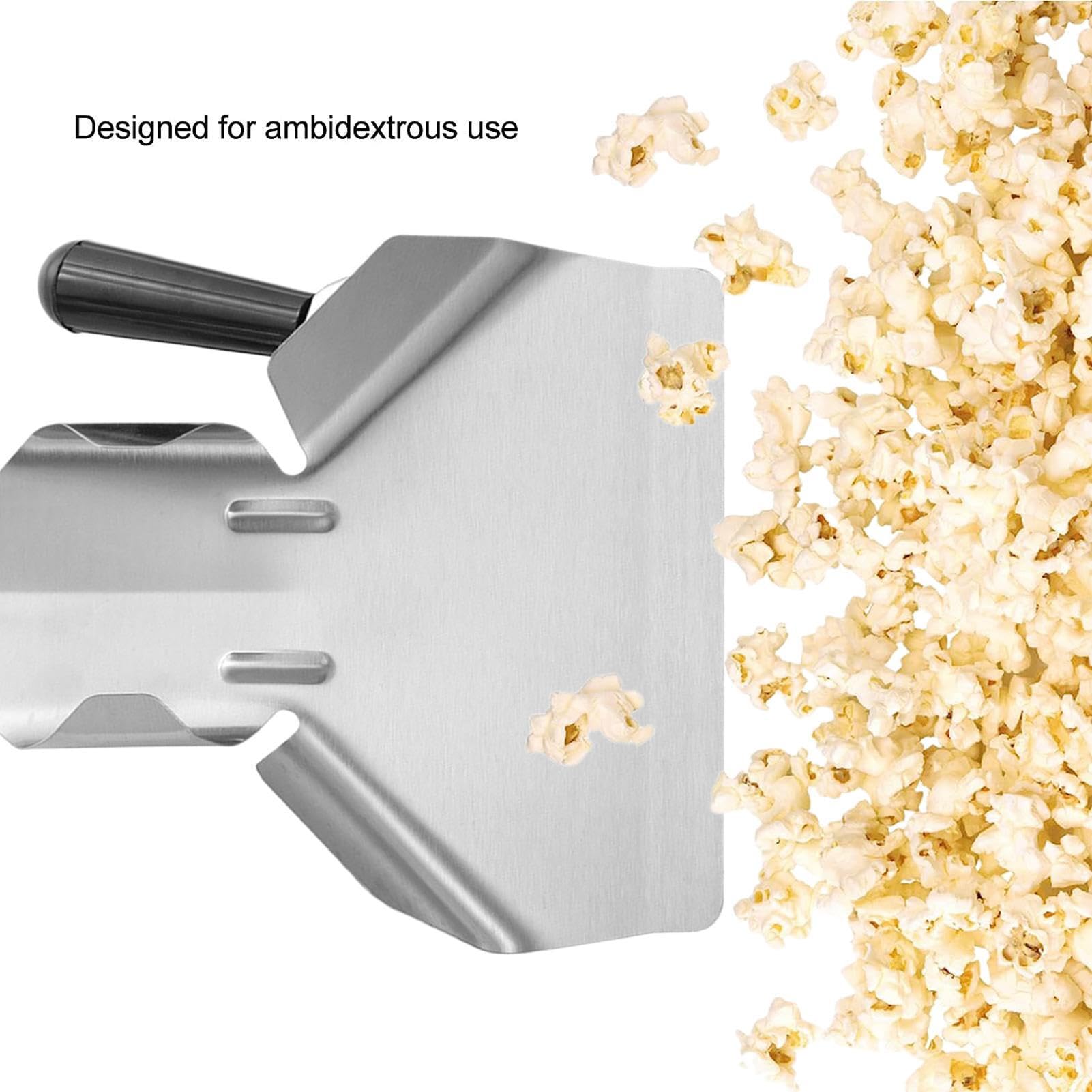 Pala para freír – Pala de mano de acero inoxidable, herramienta de llenado simple para bolsas y cajas, helados, aperitivos, frutos secos y patatas fritas. Moxeupon