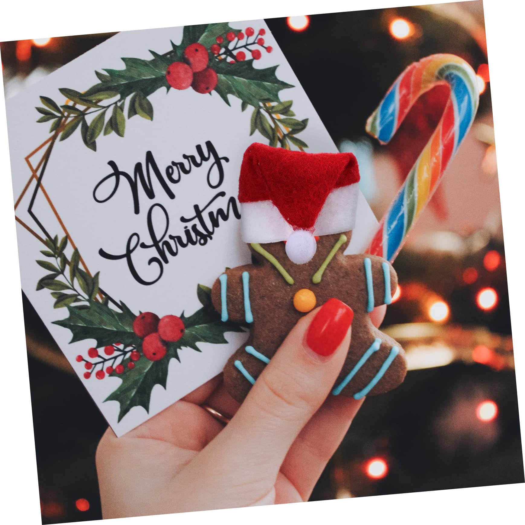 SUPVOX 24 Piezas Mini Gorros de Papá Noel para Pequeños Sombreros Navideños Rojos y Accesorios para Fiestas de Navidad