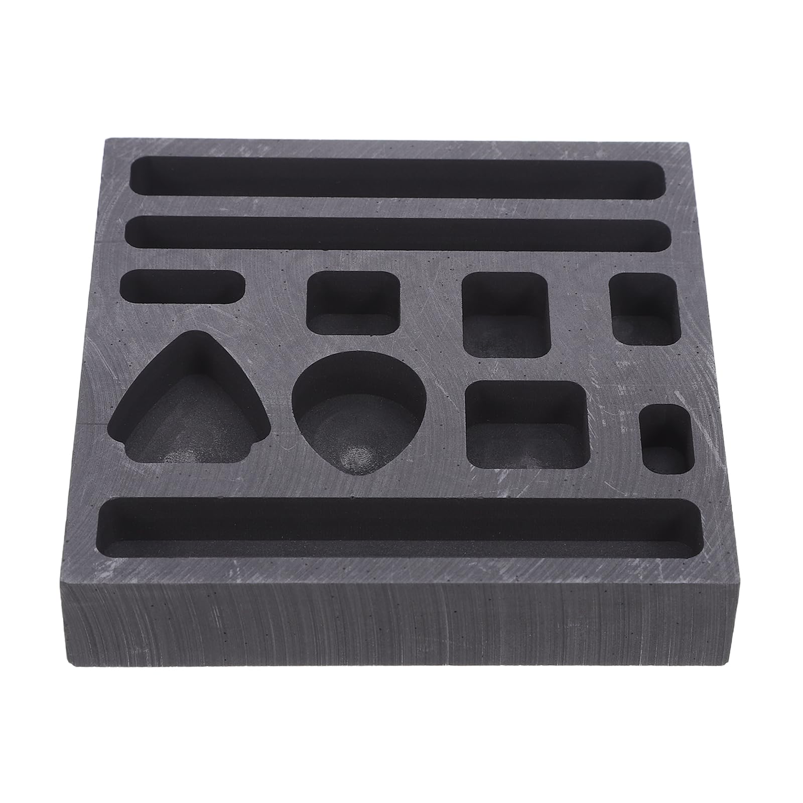 Moule en graphite 11 compartiments de 1 cm de profondeur pour fusion de cuivre et laiton