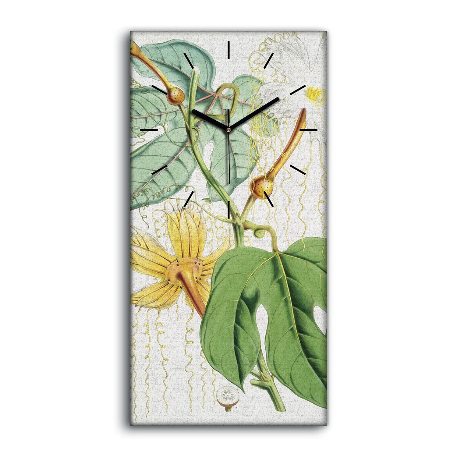 Horloge sur Toile sans Tic-Tac Coloray Deco Salon Silencieuse 30x60